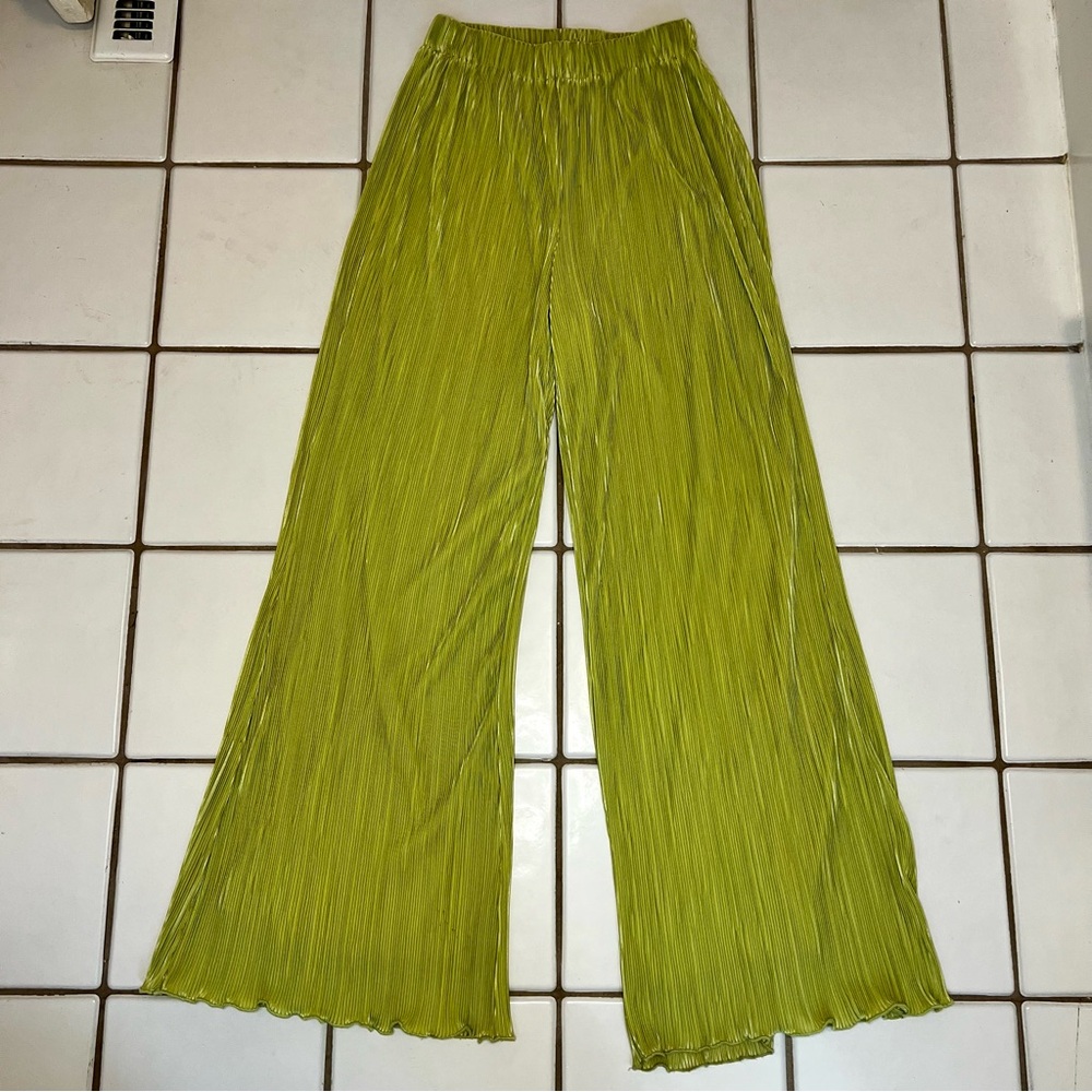 Peppermayo Light Green Wide-leg  Pants